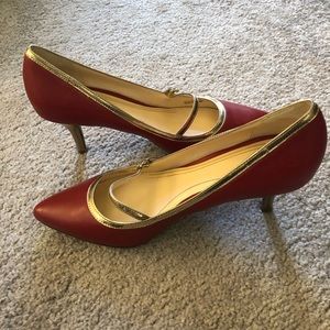 Cole Haan Red Mary Jane Heels